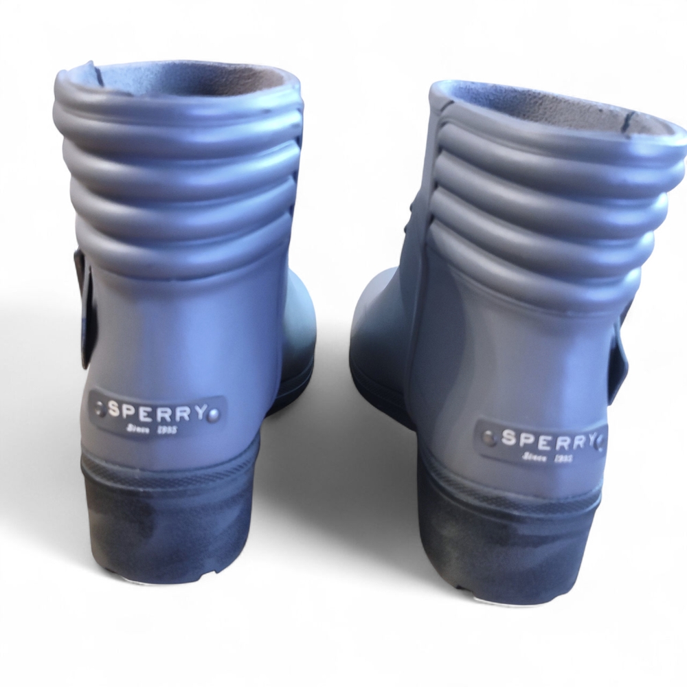 Sperry Moto Rainboots Ariel Beck Grey Womens Size 8 M - Picture 6 of 10